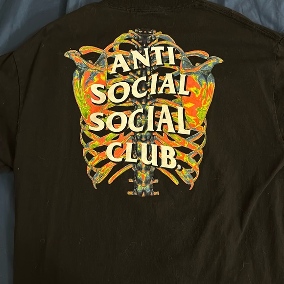 Anti social social club Blow to The Chest T-shirt size large Authentic - Picture 5 of 5